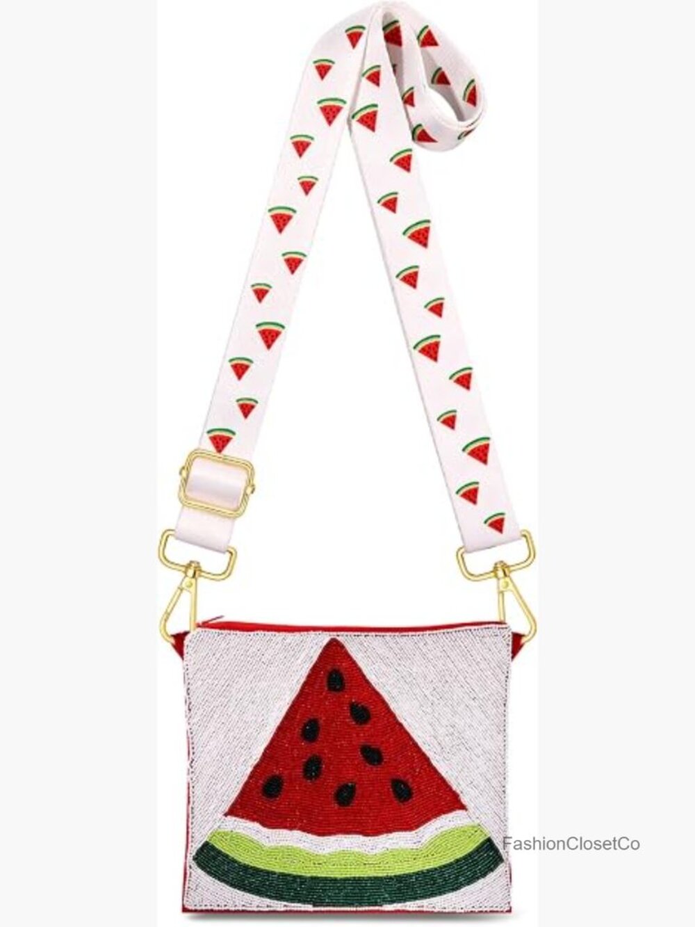 Beaded Strawberry Purse Crossbody Bag Tropical Fruit Shoulder Bag - Picture 1 of 4